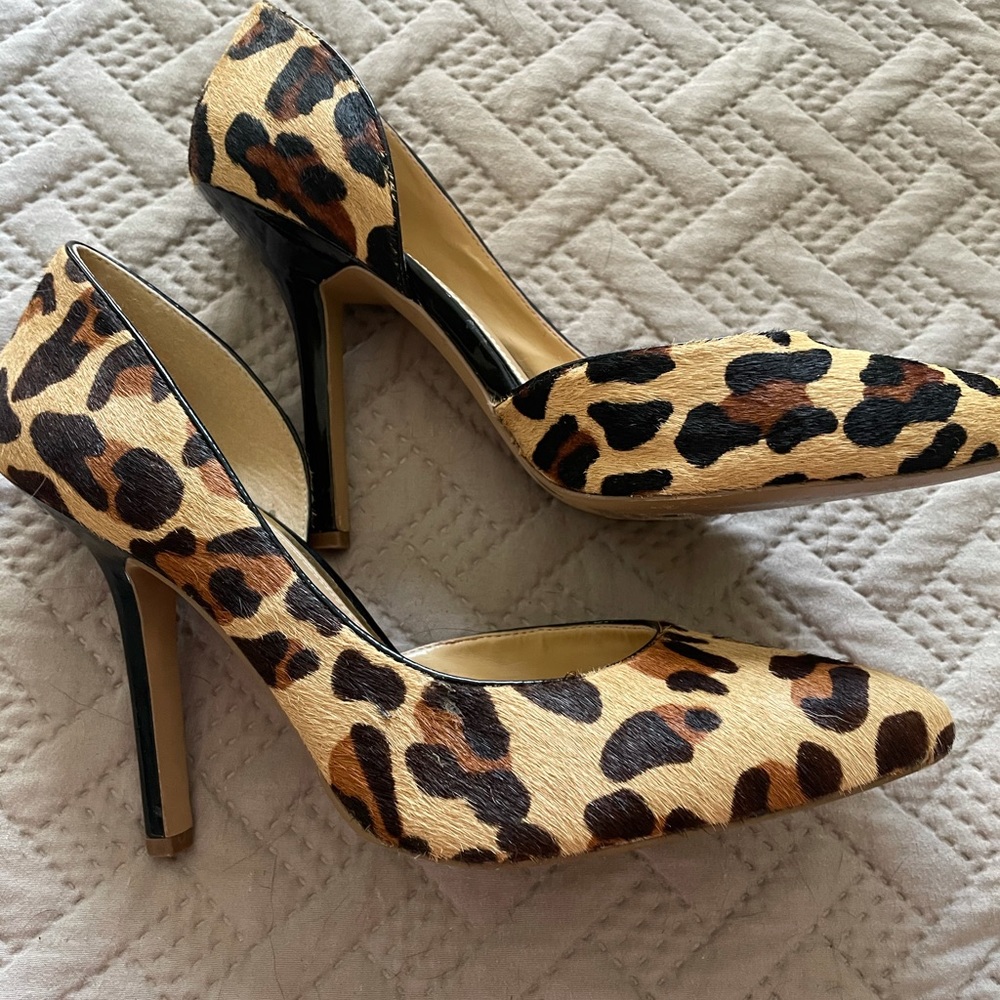 BCBG leopard heels.